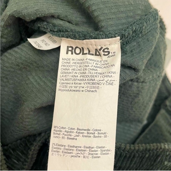 Rollas High Rise Wide Leg Corduroy Pants Size 28 - Picture 11 of 14